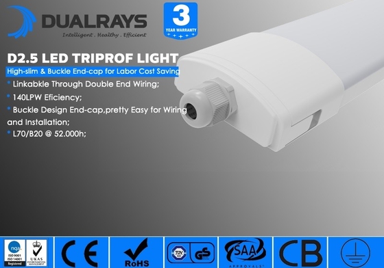 AC100V 277V IP65 LED Tri Proof cho siêu thị nhà kho