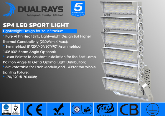 DUALRAYS 400W F4 Dòng đèn LED pha môđun siêu bền Công nghiệp 140lmw Bảo hành 5 năm