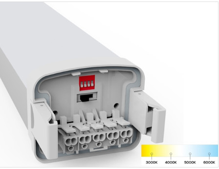 Công nghiệp 50W LED Tri Proof Light 160LPW LED 0-10V mờ với bảo hành 5 năm
