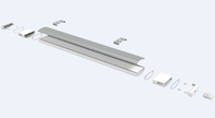 D2.5 LED Triproof Lighting Hi-Slim &amp; Buckle End Cap End Design để tiết kiệm chi phí lao động