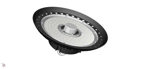 Ánh sáng yếu suy giảm UFO LED High Bay Light 150W 140LPW Tích hợp sẵn chuỗi móc trình điều khiển