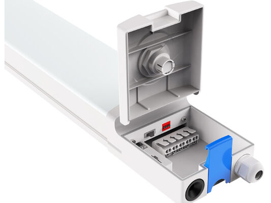 Đèn LED chống ẩm D4 với Cảm biến chuyển động cắm và chạy, Bộ khẩn cấp và Nắp chụp nhanh cho Chiếu sáng nhà kho và bãi đậu xe