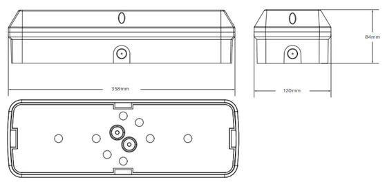 8W Bulk Head LED Porch Light với chức năng khẩn cấp và cảm biến chuyển động IP65