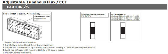Đèn LED hiên nhà số lượng lớn 8W với 3CCT và có thể chuyển đổi nguồn