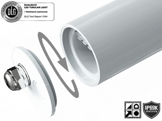 Đèn hình ống LED hàng hải 1,5m 60W IP69K IK10 MTB7 dành cho bến cảng và lối đi với 3 hoặc 5 dây có thể liên kết qua dây và nguồn có thể chuyển đổi DIP/3CCT/3 pha thay đổi