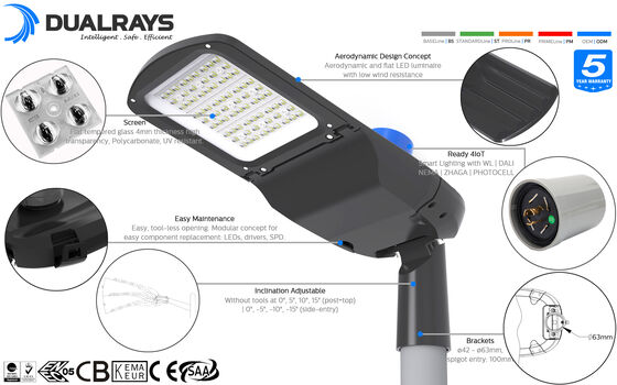 Đèn đường LED tiết kiệm điện SMD5050 CRI 80Ra cho khu vực tải