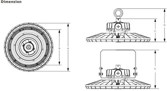 Nguồn có thể chuyển đổi DUALRAYS HB2 DIP và Đèn LED Highbay 3CCT UFO với ngưỡng ánh sáng ban ngày | Cảm biến vi sóng với ngưỡng ánh sáng ban ngày hoặc thu ánh sáng ban ngày| Tùy chọn khẩn cấp