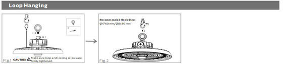 Nguồn có thể chuyển đổi HB3 DIP và Đèn LED High Bay 3CCT UFO 100W 150LPW với chức năng khẩn cấp với 30W@3hrs Tùy chọn