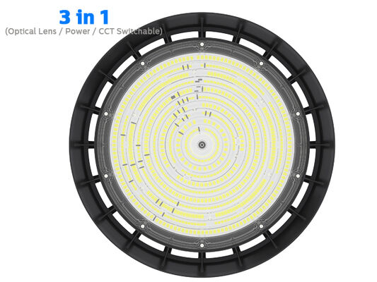 80W 100W 120W DUALRAYS LIGHTING HB5 UFO LED High Bay Light 200lm/W IP65 IK08 LiteOn 5050 6500K Chiếu sáng kho Bảo hành 7 năm