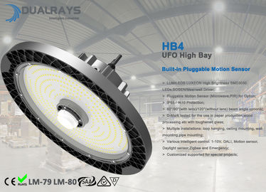 Bộ cảm biến chuyển động có thể cắm được 200W HB4 UFO High Bay 160LPW Hiệu quả Meanwell HBG ELG Trình điều khiển HLG Tùy chọn Bảo hành 5 năm