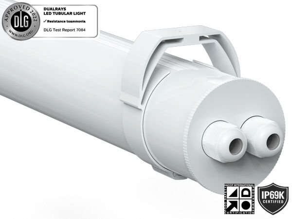 Đèn LED hình ống IP69K IP66 TB7 Super với công suất có thể chuyển đổi bằng DIP Switch/3CCT/3 pha Hiệu suất 160LPW