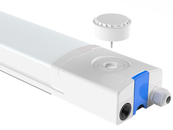 Đèn chống ẩm LED có thiết kế lắp đặt nhanh lên đến 160 LPW và cảm biến chuyển động khẩn cấp sẵn sàng cho kho và chiếu sáng