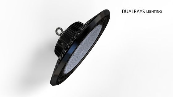 50000 giờ Tuổi thọ 100W 140LPW Công nghiệp UFO High Bay Đèn Led Chuông Đen Trắng